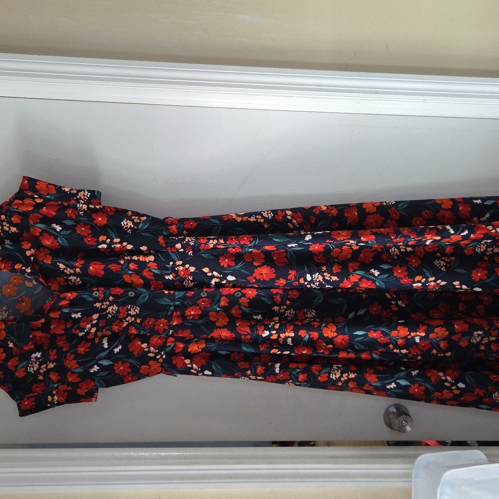 Red and Blue Maxi Sundress